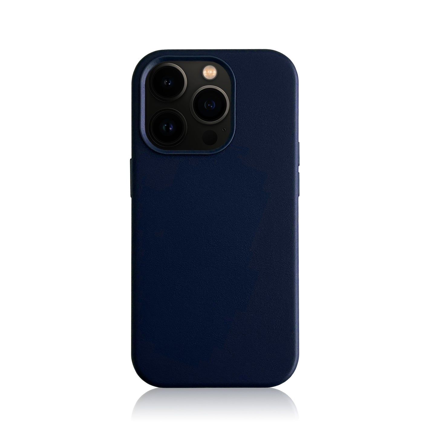 Navy Blue Leather Magnetic Case