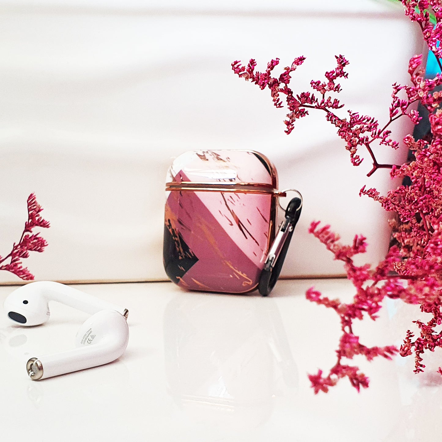 Pink and Black AirPods Case