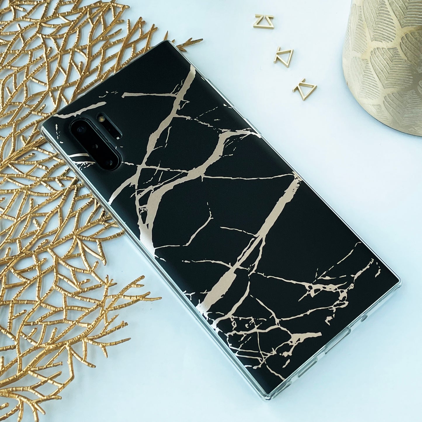 Black and Rose Gold Silicon Samsung Case