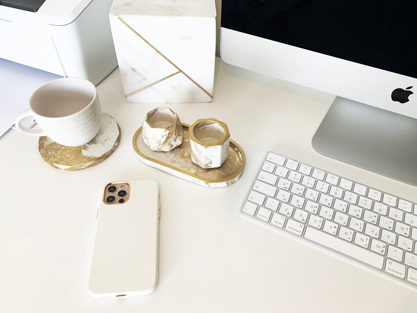 MARBLE DESK ORGANIZER (SET 1)