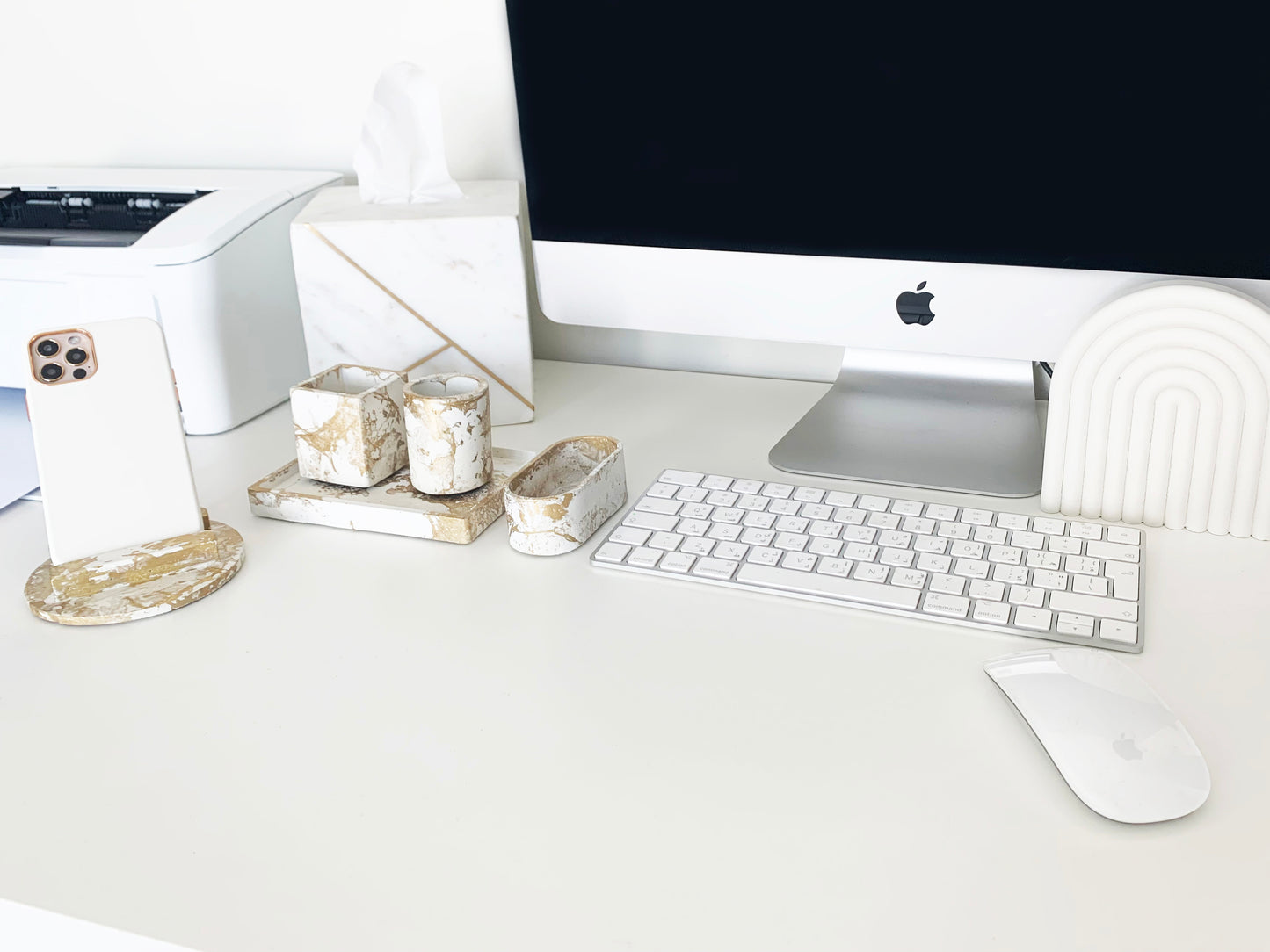 MARBLE DESK ORGANIZER (SET 8)