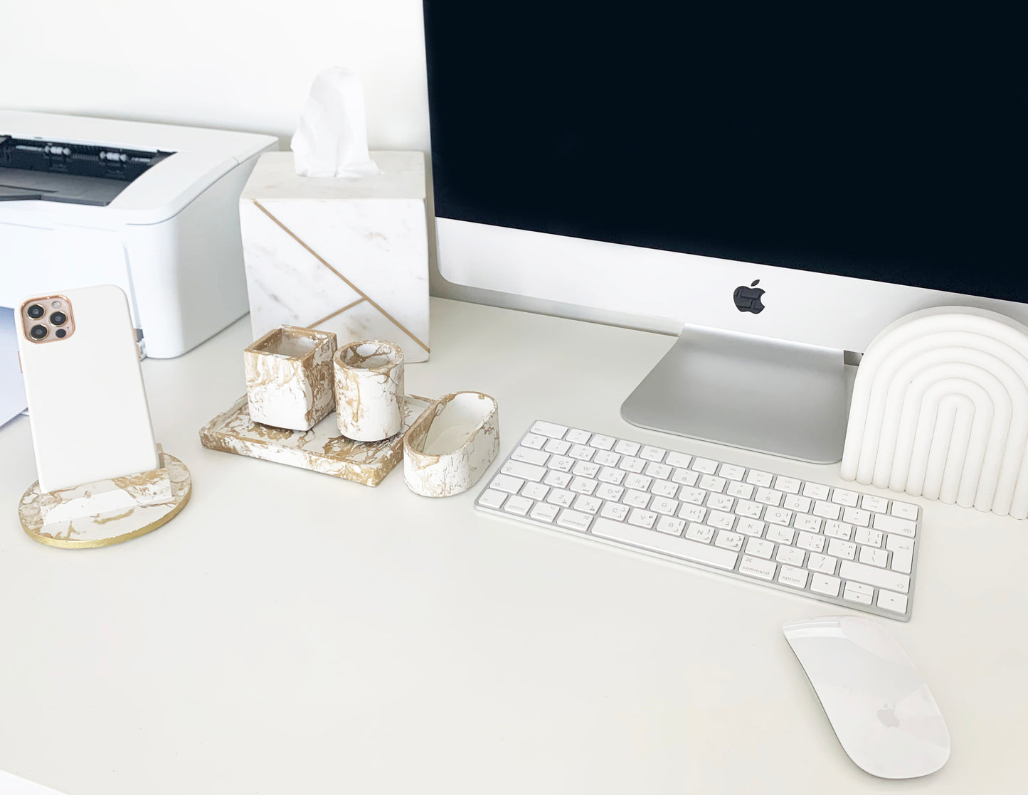 MARBLE DESK ORGANIZER (SET 9)