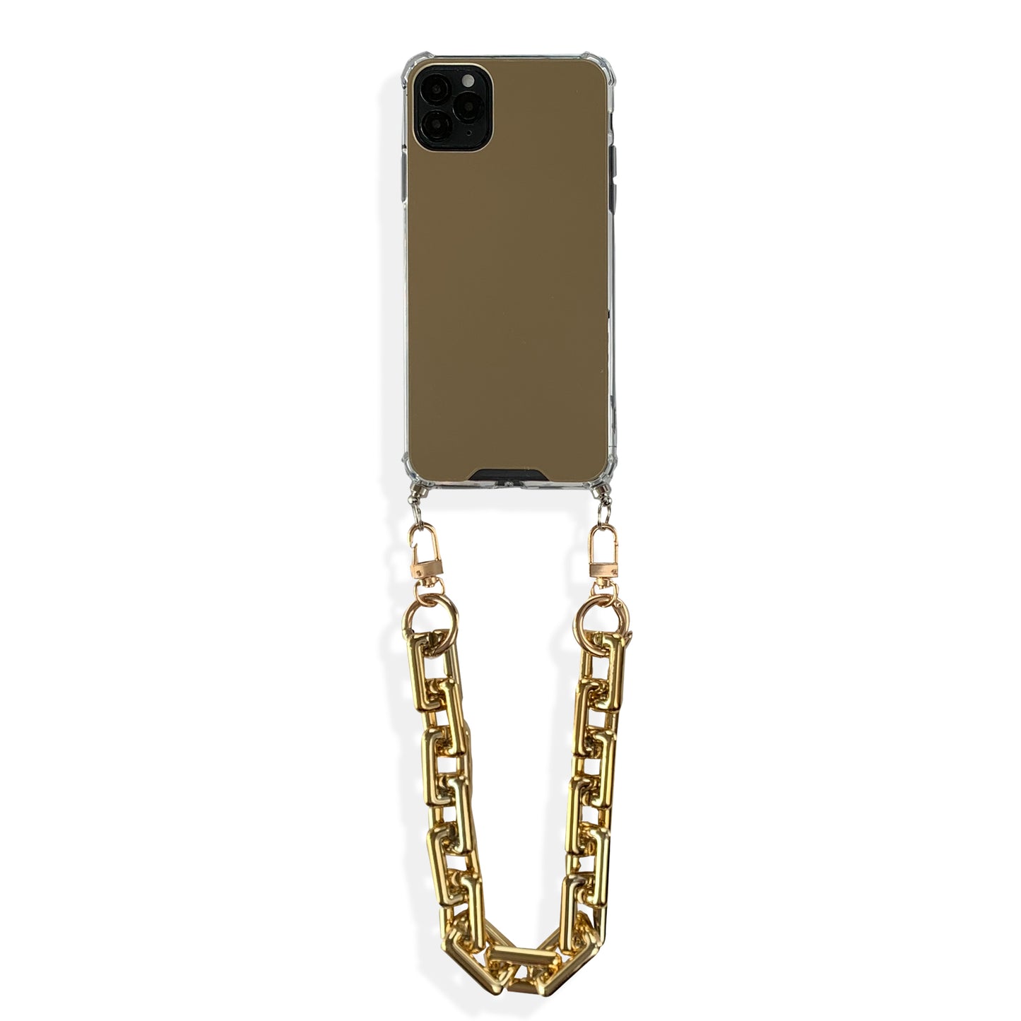 Gold Mirror iPhone Case with Strap