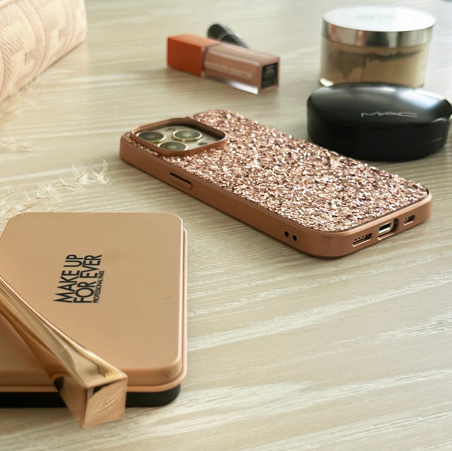 Rose Gold Sequins Silicon Case – Cazset Rose Gold Sequins Silicon Case – Cazset