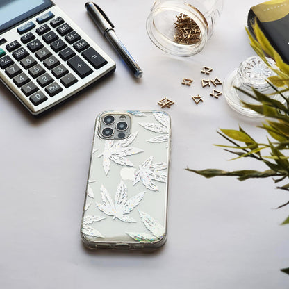 Silver Flowers Silicon Case