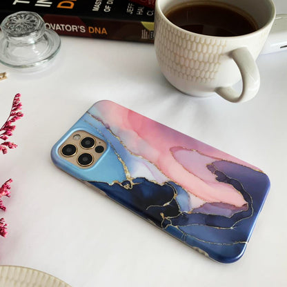 Pink Blue and Gold Silicon Case