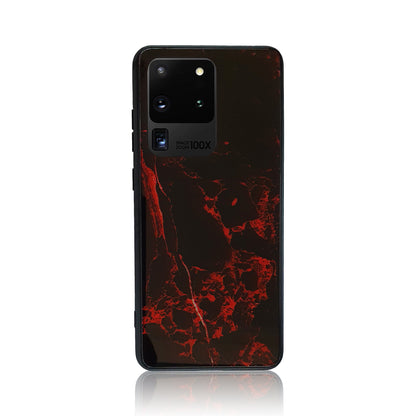 Black and Red Tempered Glass Samsung Case