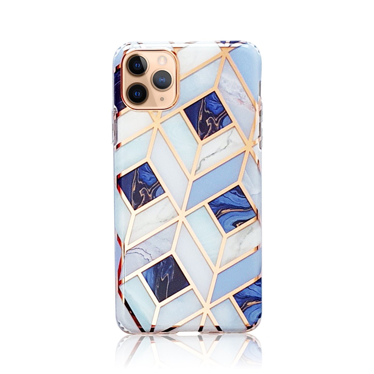 Blue and Rose Gold Silicon Case
