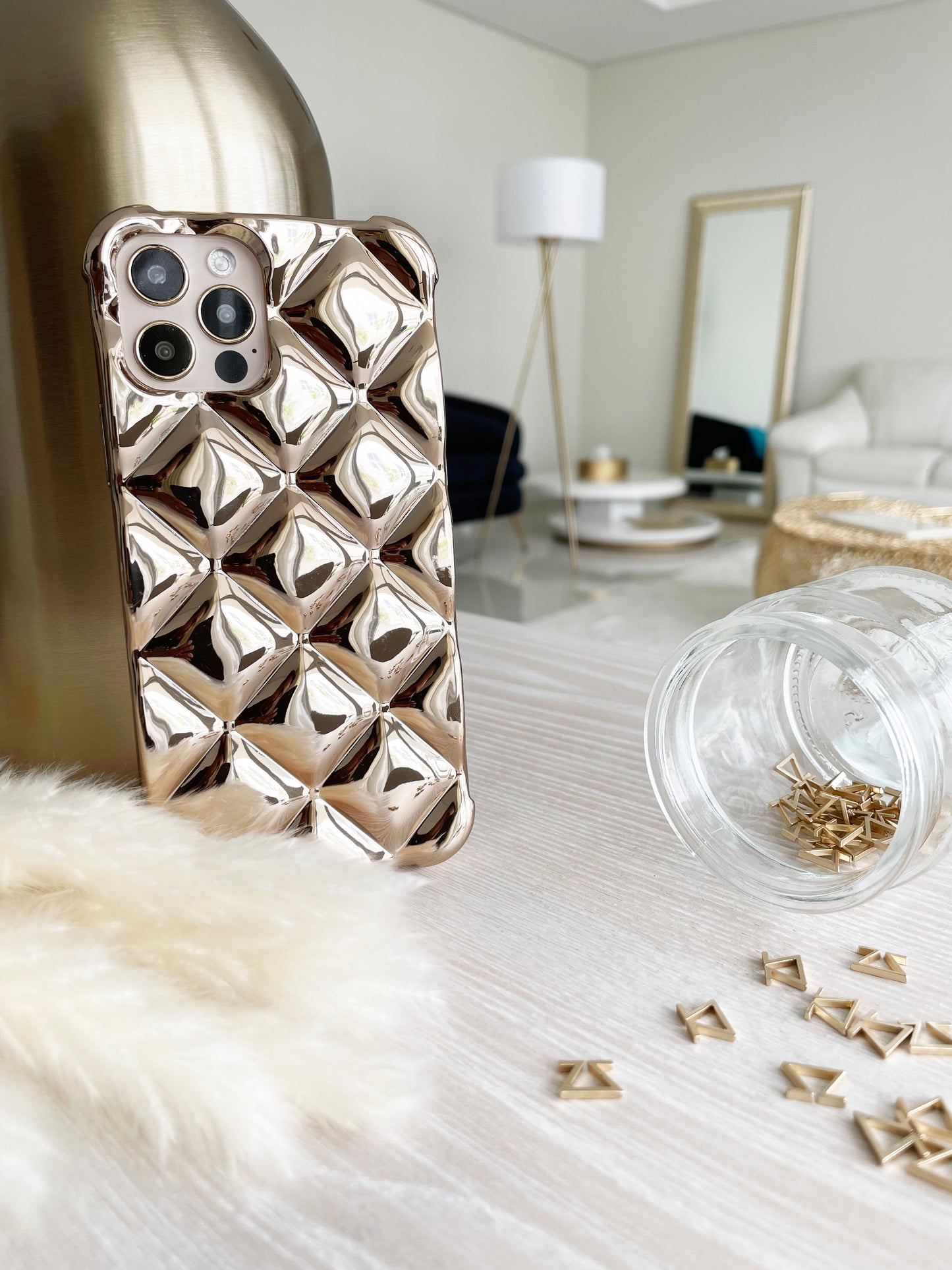 Gold Quilted Silicon Case