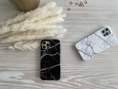 White and Gold Silicon iPhone Case