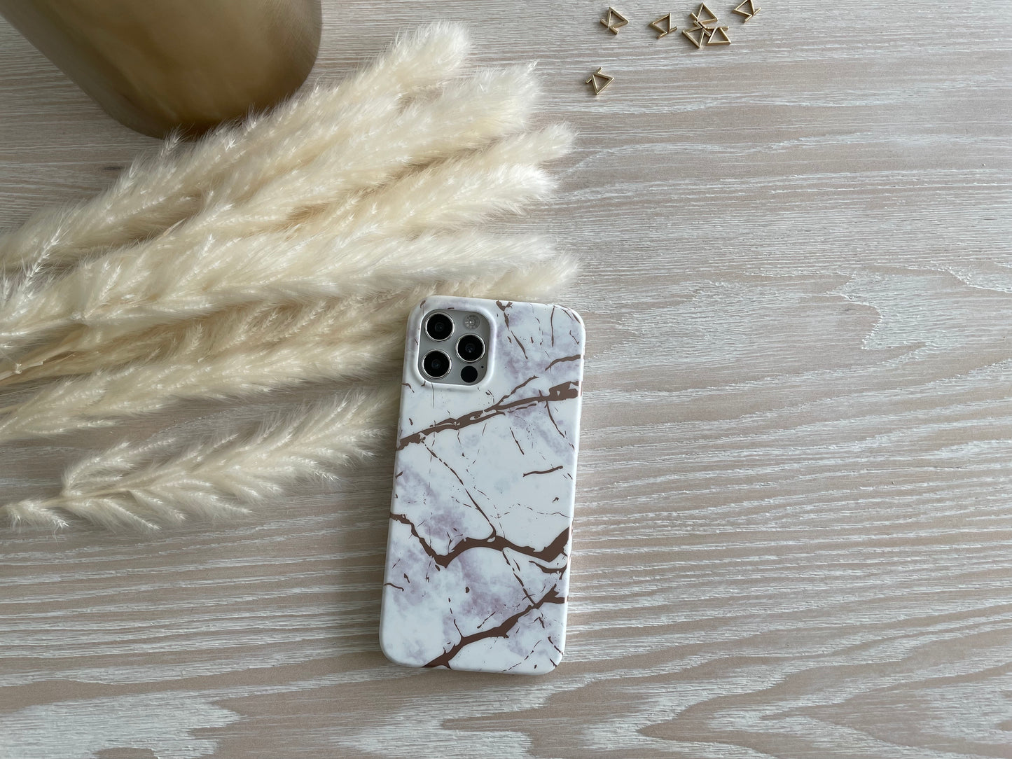 White and Rose Gold Silicon iPhone Case