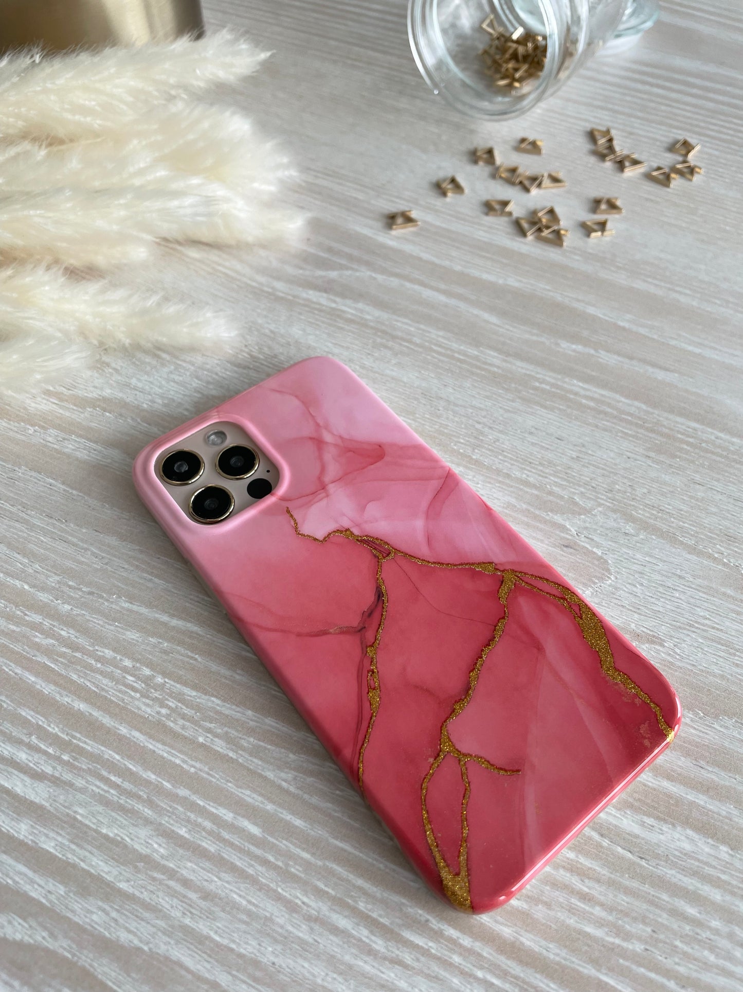 Raspberry and Gold iPhone Silicon Case