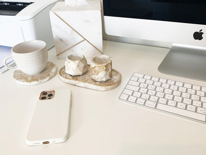 MARBLE DESK ORGANIZER (SET 4)