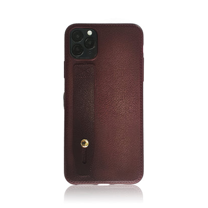 Maroon Leather iPhone Case with Strap Cazset Maroon Leather iPhone Case with Strap Cazset