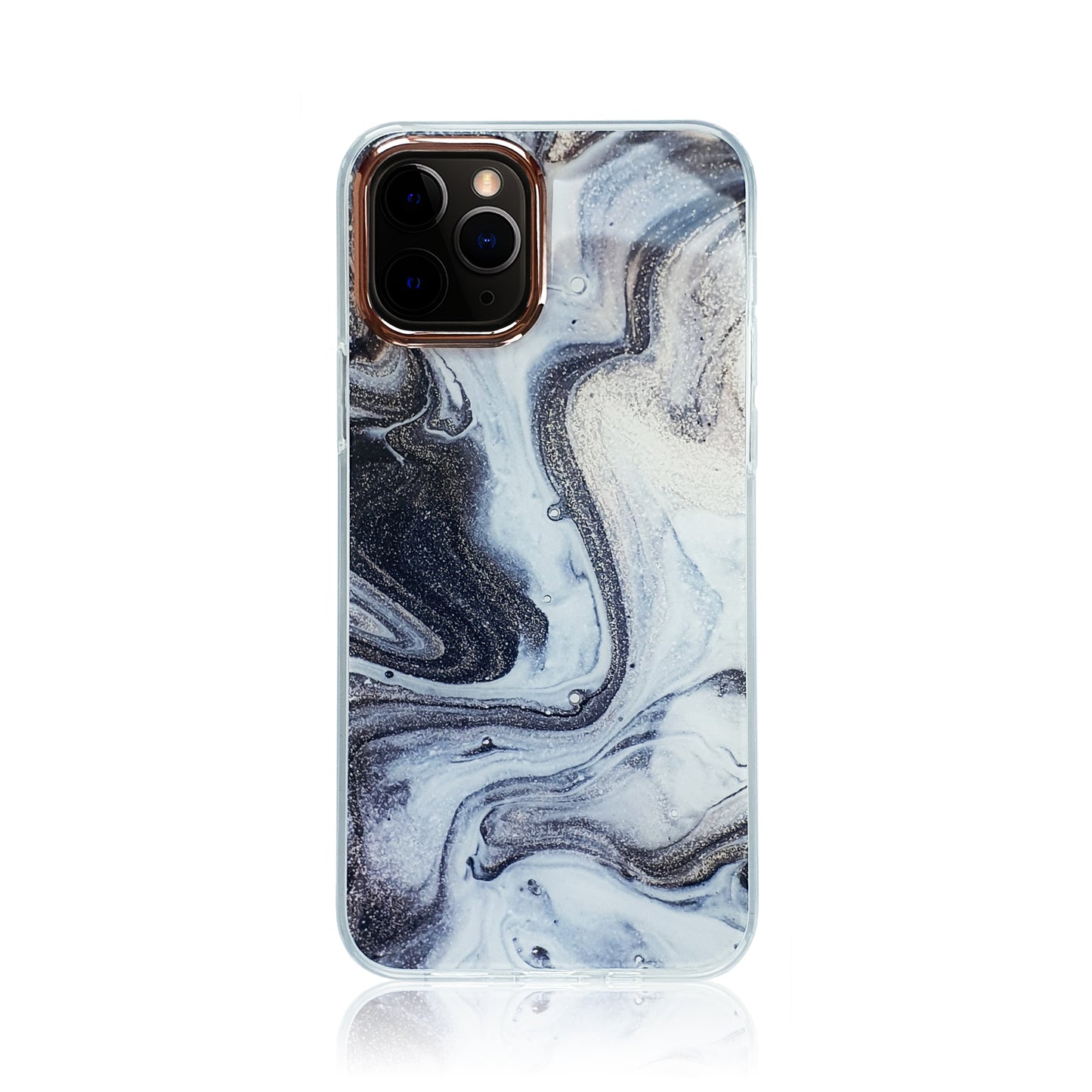 Opal Marble Silicon Case with Gold Detail