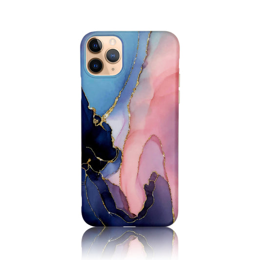 Pink Blue and Gold Silicon Case