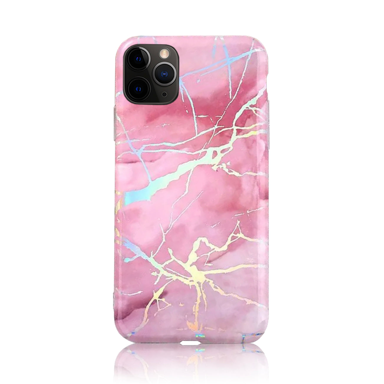 Pink Silver Holographic Silicon Case