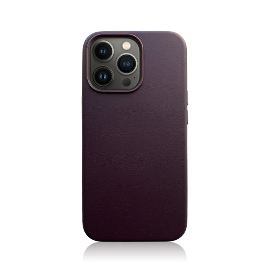 Plum Leather Magnetic Case