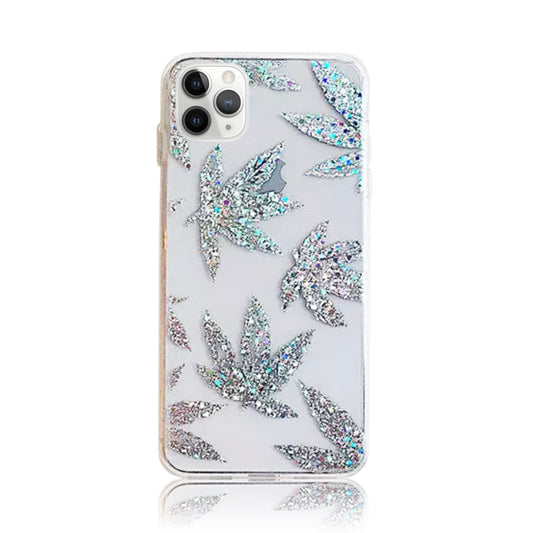 Silver Flowers Silicon Case