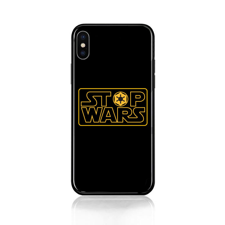Stop Wars Tempered Glass Case