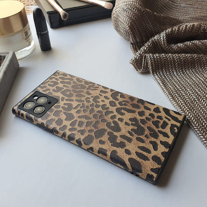 Leopard Pattern Leather iPhone Case