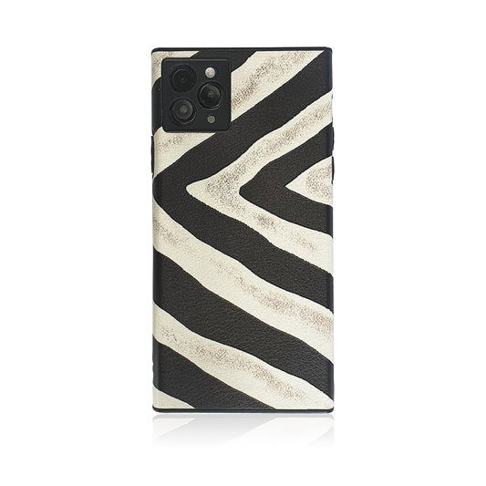 Zebra Pattern Leather iPhone Case